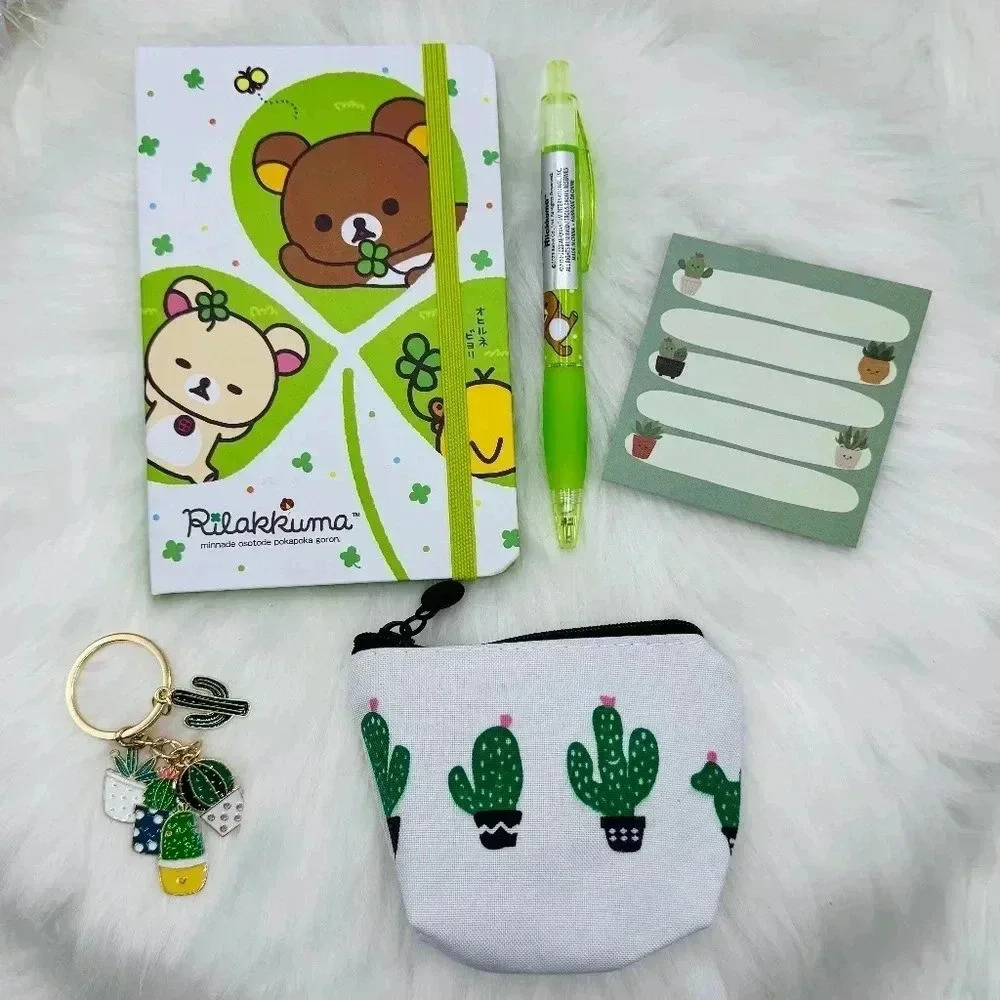Rilakkuma Notebook & Pen W/ Green theme bundle